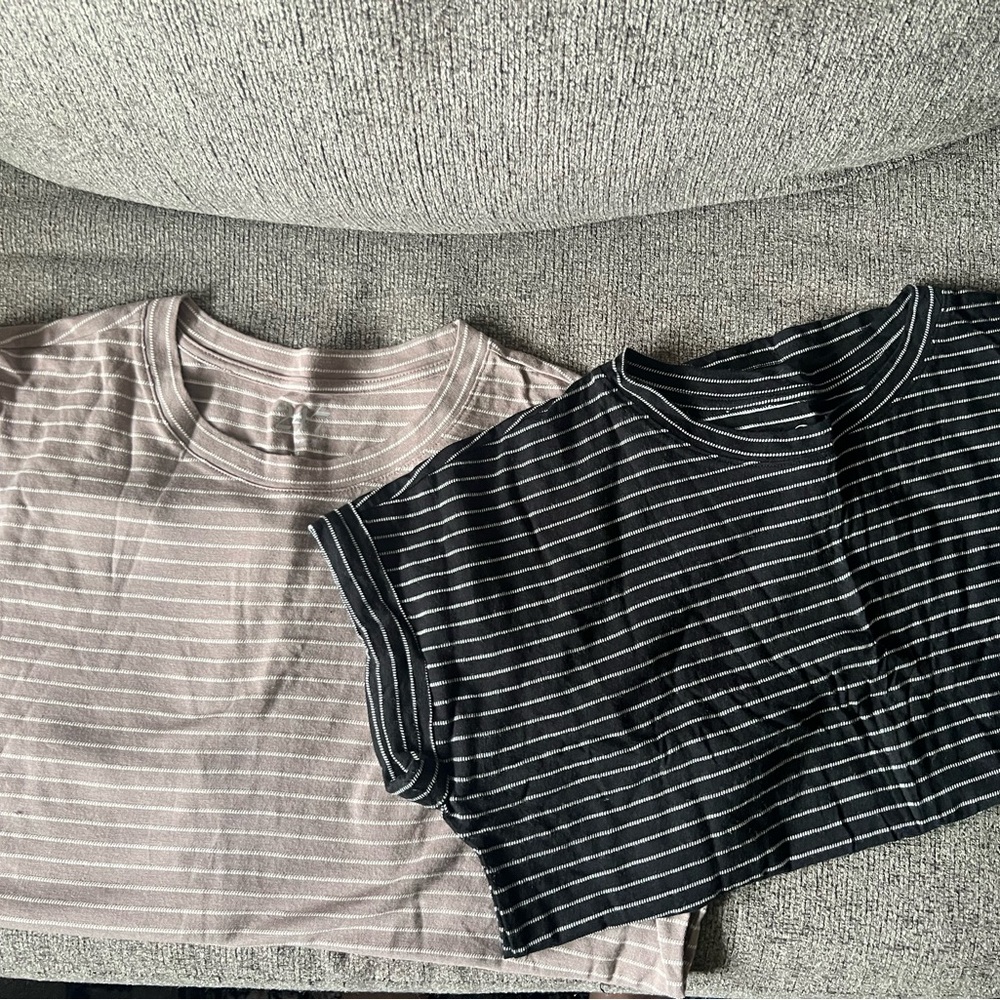 Striped T-Shirts in Black and Cream